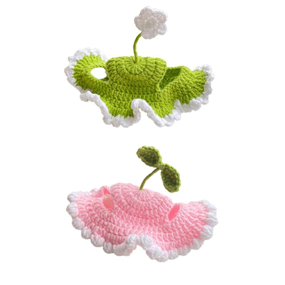 Warm Pet Cap Handmade Cat Tied-up Hat Comfortable Cat Knitted Hat  Puppy Style