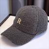 Baseball Cap Winter Hat For Women Men Unisex Letter Metal Logo Imitation Cashmere Keep Warm Simple Casual Winter Caps New Velvet
