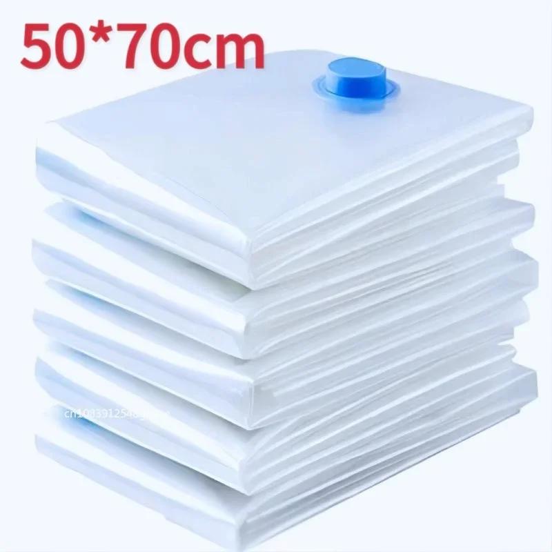 Vacuum Storage Bags Set with Hand Pump for Clothes Travel Organizer Large Capacity Plastic Compression Bags