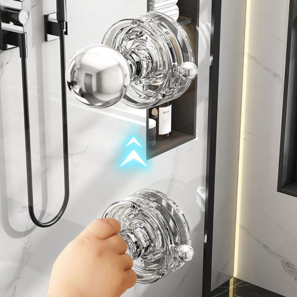 New PET Suction Cup Handle Multifunctional Circular Suction Cup Handrail Furniture Hardware Cabinet Knobs Drawer
