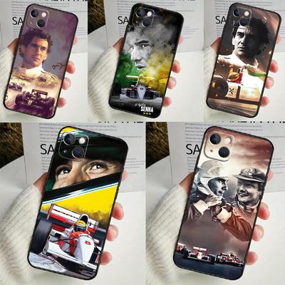 Custodia per telefono Ayrton Senna F1 Racing per iPhone 14 13 12 11 16 15 Pro Max Plus Mini 7 8 X XR XS Max Cover morbida