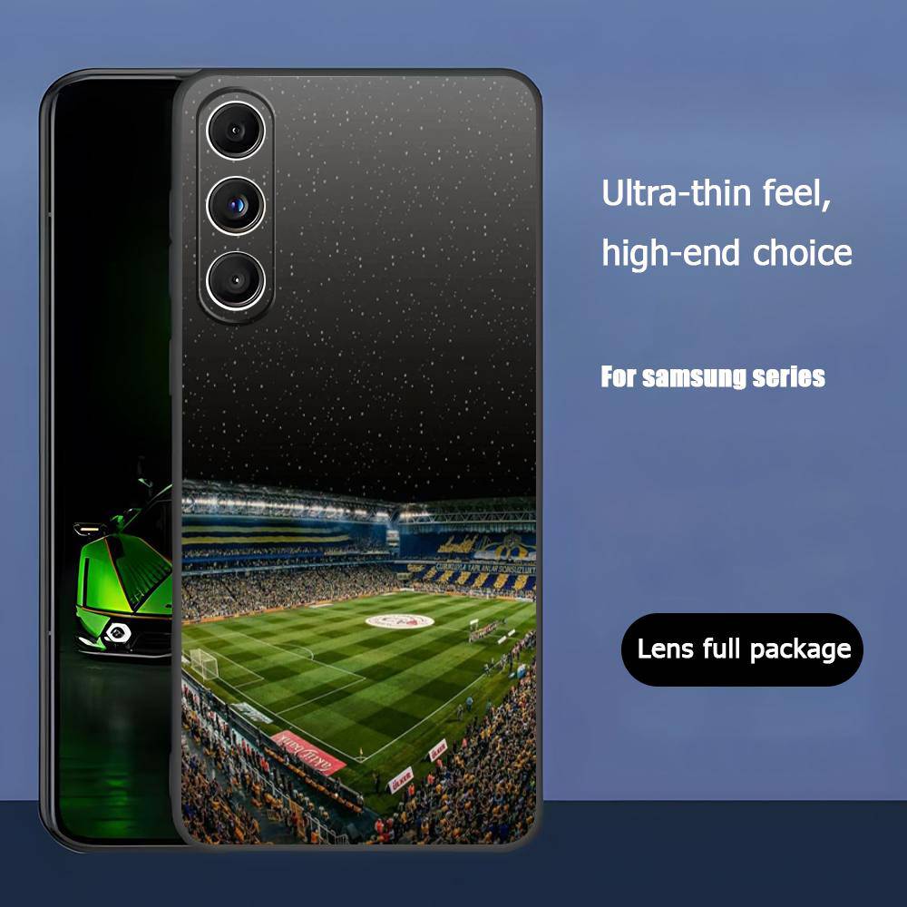 Barcelona Home Football Stadium For Samsung Galaxy S25 S24 S23 Ultra S22 S21 Plus S20 Black Soft Silicone Protective Case