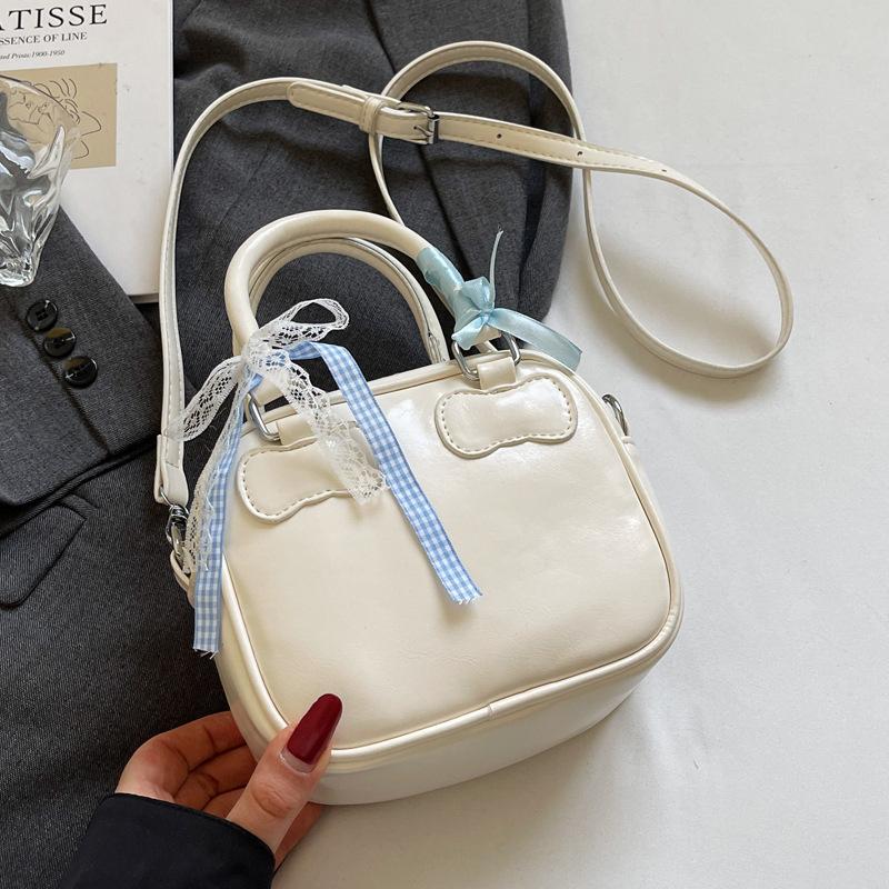 Super Fire Small Bag Women's Spring and Summer 2025 New Casual Messenger Bag Bow Versatile Women's Portable Bowling Bag