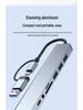 USB 3.0 Multi-Interface Type-C Expansion Hub for Laptops, Tablets, Phones, and Desktops