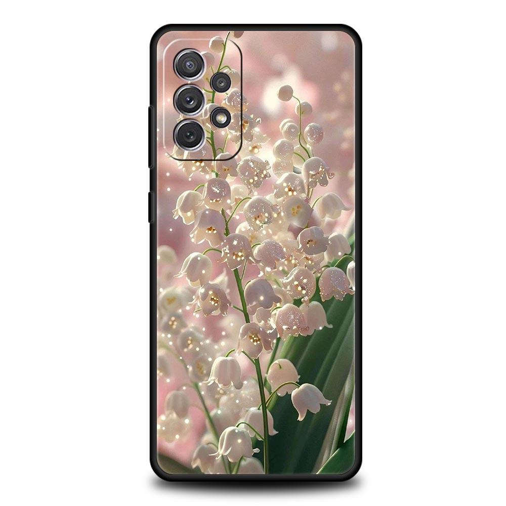 Lily Of The Valley Clear Floral Phone Case for Samsung Galaxy A55 A35 A15 A14 A13 A25 A54 A51 A71 A72 A73 A32 A52 A41 Soft TPU