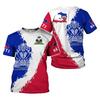 Haïti Vlagdag Korte Mouw T-shirt Voor Mannen Vrouwen Festival Straat Populaire Kleding Ronde Hals T-shirts 18 Mei Rood Blauw Print Tee Top