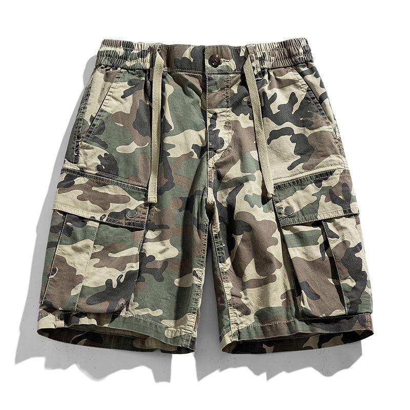 Cozy Up Summer Men Cargo Camouflage Shorts Casual Cotton Jogger Shorts Pants Mens Outwear Fashion Vintage Twill Cotton Shorts Male
