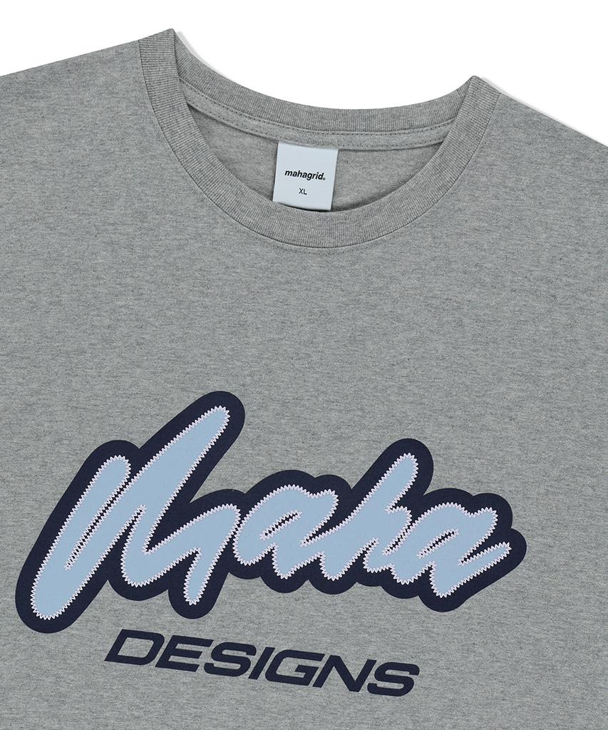 MAHAGRID Maha Spellout Tee Gray(Mg2Fmmt531A)