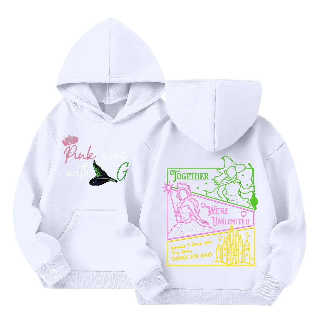 Kinder Kapuzenpullover Trendiges Langarm Hexen-Sweatshirt