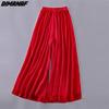 DIMANAF Plus Size 2021 Women Linen Pants Elastic Vintage Korea Basic Female Solid Fashion Slacks Wide Leg Oversize Loose Pants