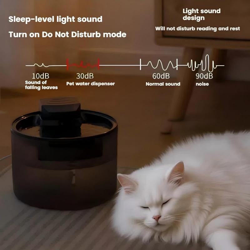 2.3L Automatic Pet Water Fountain USB Powered Ultra Silent Circulating Cat Dog Drinking Dispenser