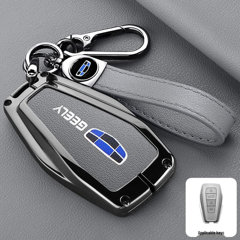 Premium Protective Key Cover for Geely Emgrand: Fits 26 Models including Xingyue L, Xingrui, Boyue L, Haoyue, Bin Yue – Men's Buckle Design