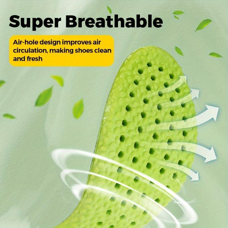 1pair Breathable Sweat Absorbent Ultra-soft Non-slip Insoles, Sports Arch Support Insoles For Men And Women