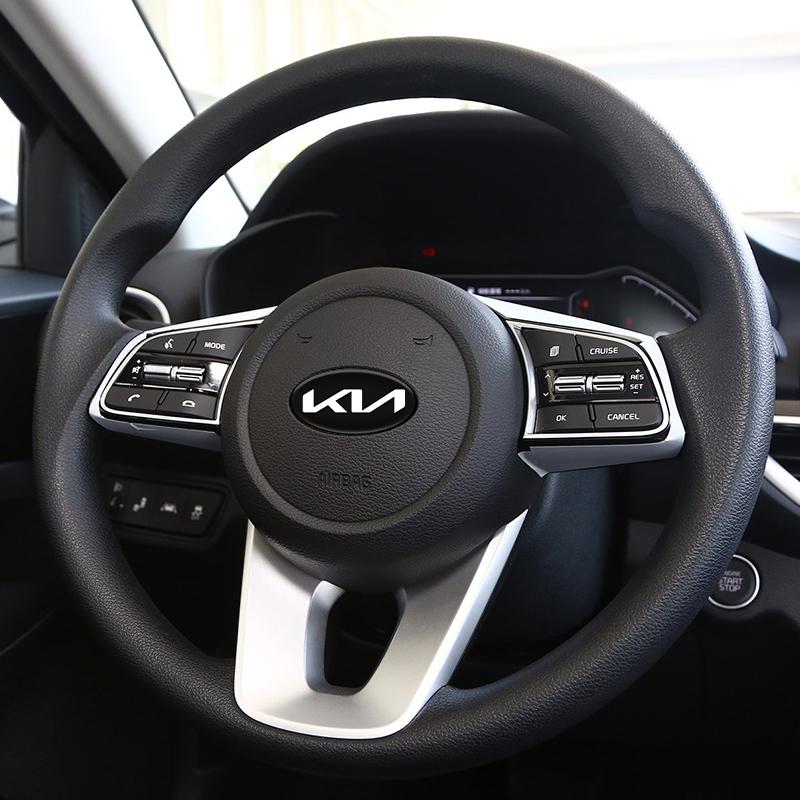QDIM8 1PCS Car Steering Wheel Center Sticker For Kia K2 K3 K5 Rio Soul Sportage Car Interior Stickers Decoration Accessories