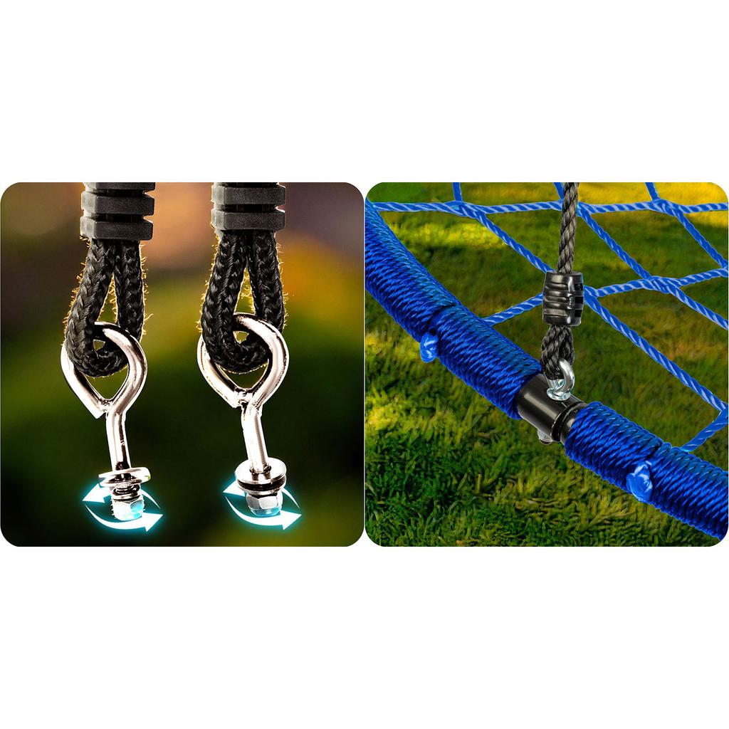 Swingo Krähennest Schaukel 95 cm Blau und Rot + Spiderman Ball
