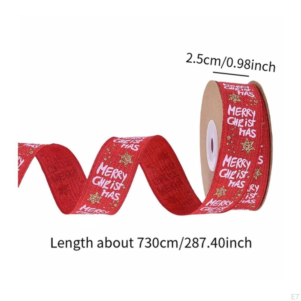8 Meters Christmas Decorative Ribbon, 1 Roll Decoration for Home Party