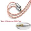 FAAEAL Fülhallgató Kábel 3.5/2.5/4.4mm Csere Fejhallgató Vezeték MMCX/2Pin 0.78mm Upgrade Kábel BLON Moondrop TANGZU TRN SE535-höz