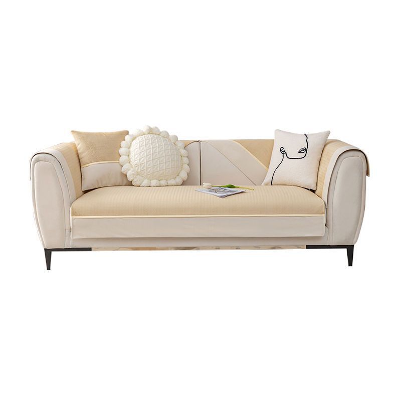 Sofa Cushion Affordable Luxury Style Non-Slip Sofa Cover Solid Color Stitching Leather Sofa Cover Cloth Cushion Towel