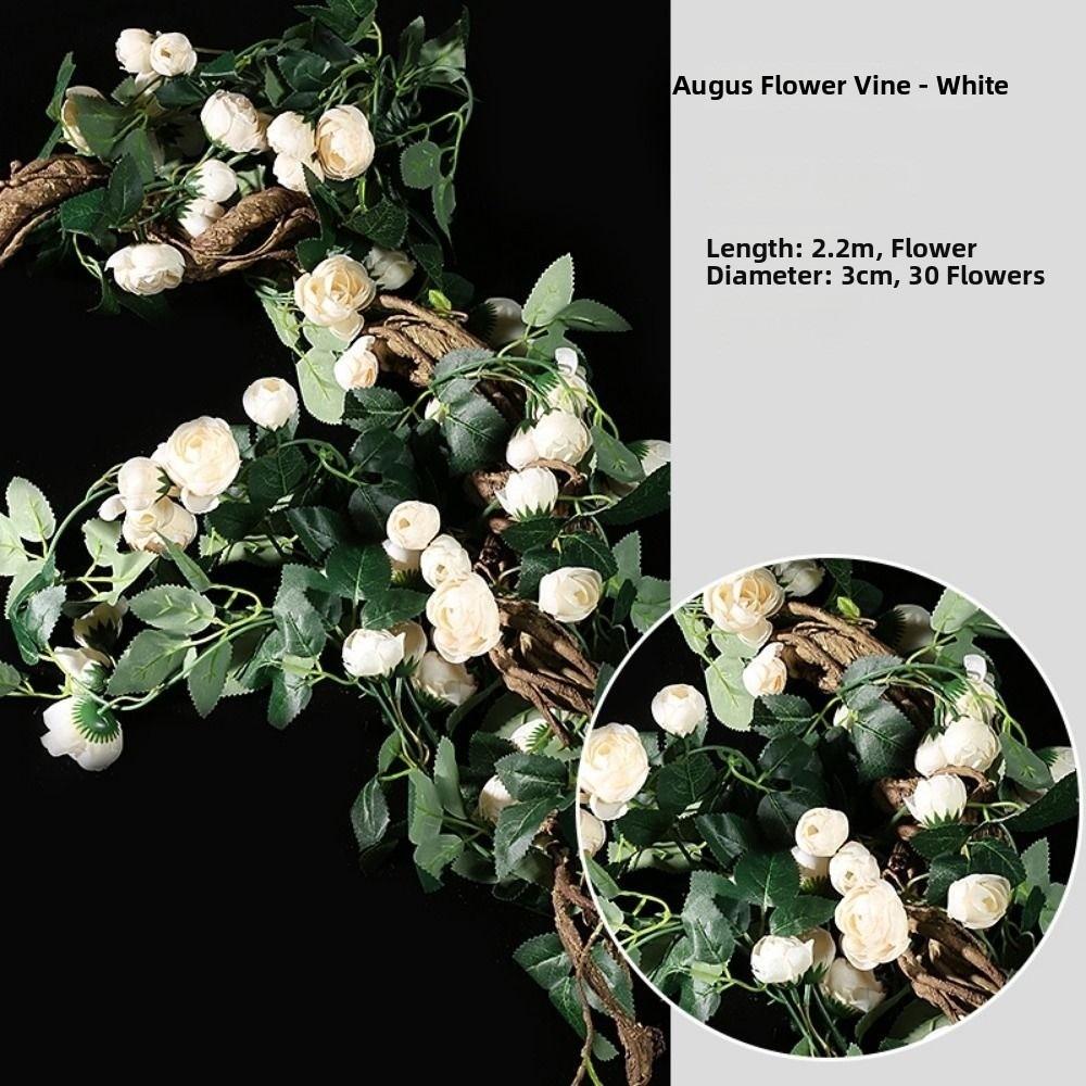 Plastic Silk Artificial Australian Rose Vine 10 Colors 1.8m 54 Heads Hanging Flowers Bud Rattan Wall Decor Rattan