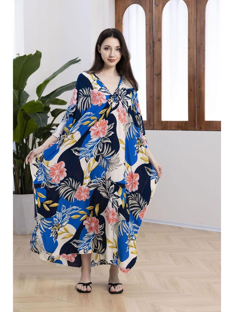 Rayon Handmade Knitted Beach Cover-Up, Plus Size, Long Robe, Bikini Sun Protection, 16 Colors Available