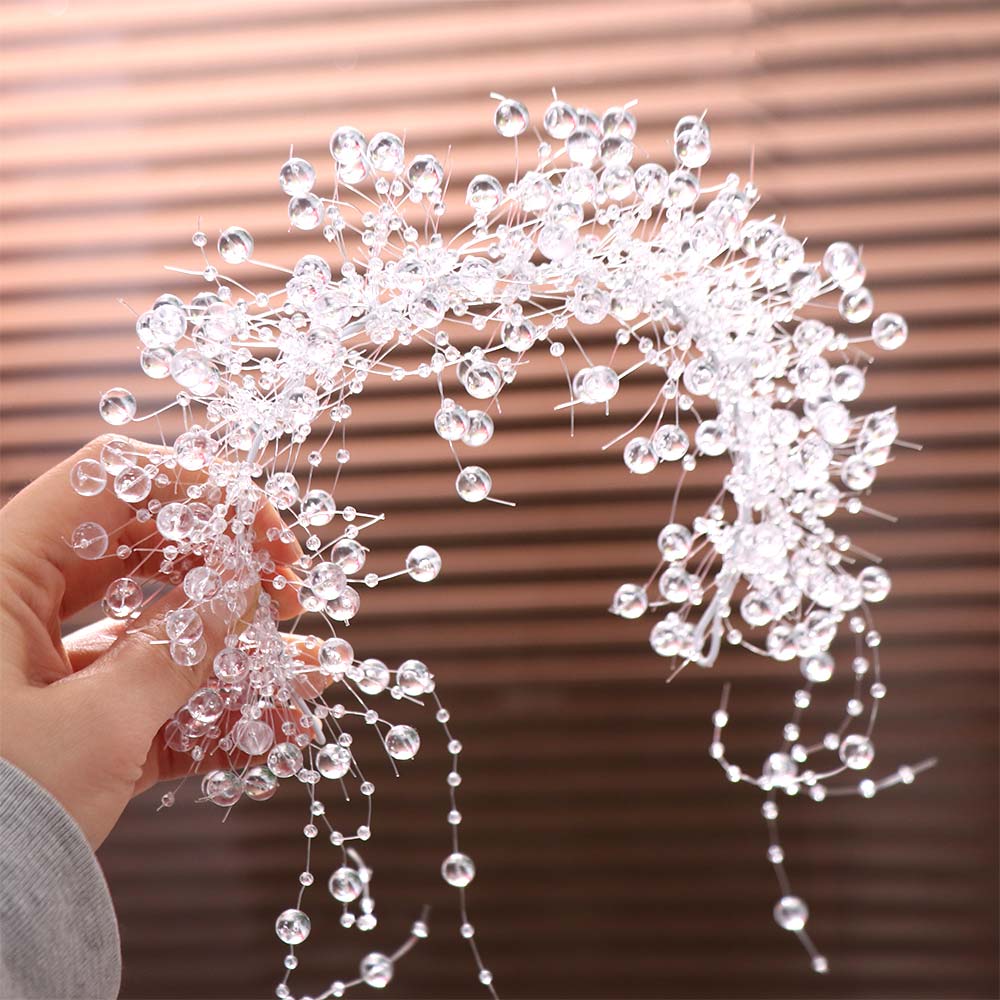 Elegant Bridal Headwear Luxury Crystal Beads Hairband Exquisite Bride Headdress  Hair Jewelry