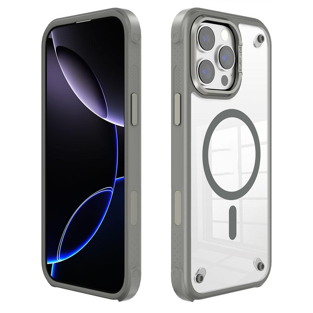 For iPhone 16 Pro Max Case Compatible with MagSafe Corner Protection PC+TPU Clear Back Cover