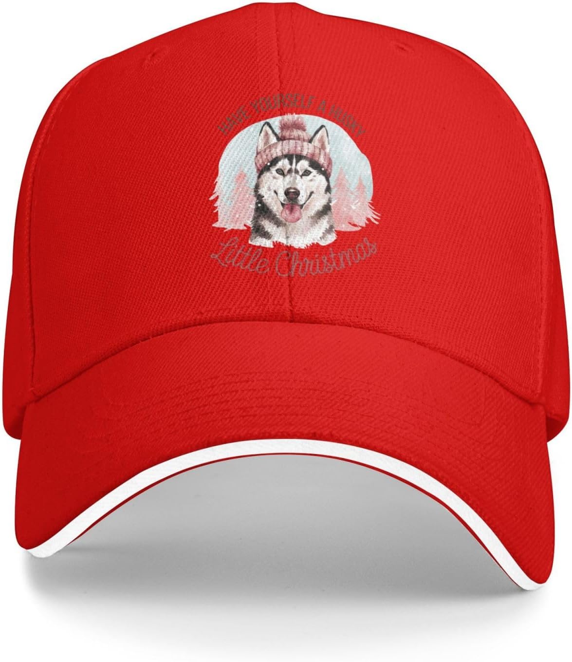 Husky Christmas Pun Baseball Cap Polyester Adjustable Outdoor Unisex Four Seasons Gift One Size