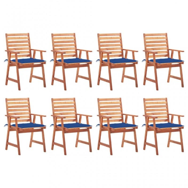 Day and Night - Day and Night Garden Dining Chairs and Cushions 8 Units Solid Acacia Wood