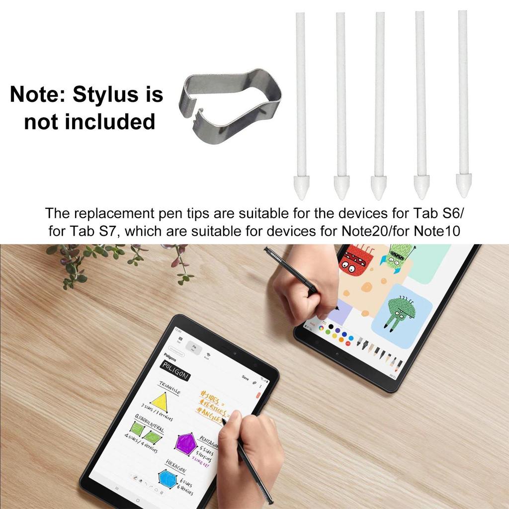 Compatible for Samsung Tab S7 S6 Stylus Pen Hard Nib Tips Universal Size