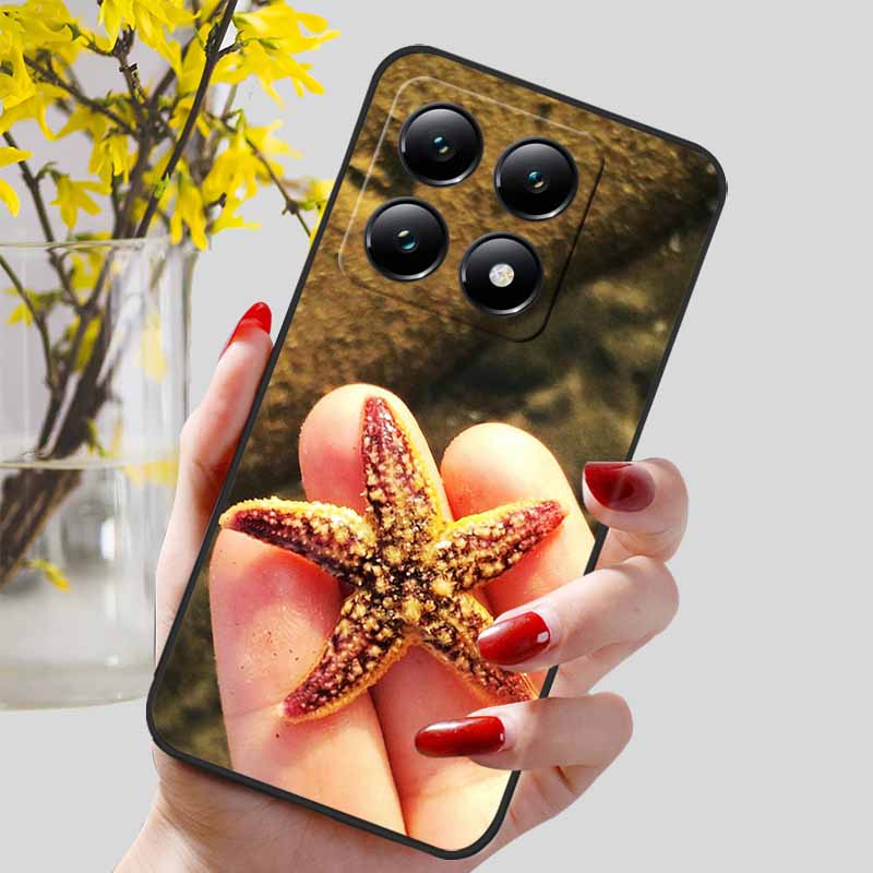 For Xiaomi 14T / 14T Pro Case Fashion Black TPU Marble Painted Cover for Xiaomi 14T Pro Shockproof Shell Capa Silicon Bag 6.67''