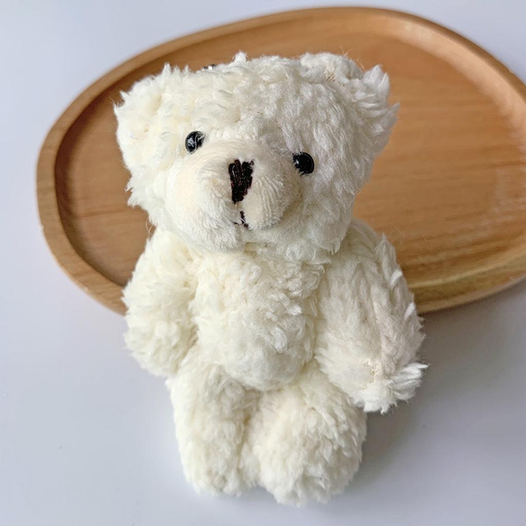 Plush Bear Schoolbag Pendant Keychain Ladies Furry Cute Cartoon Animal For Bears Girls Vending Machine