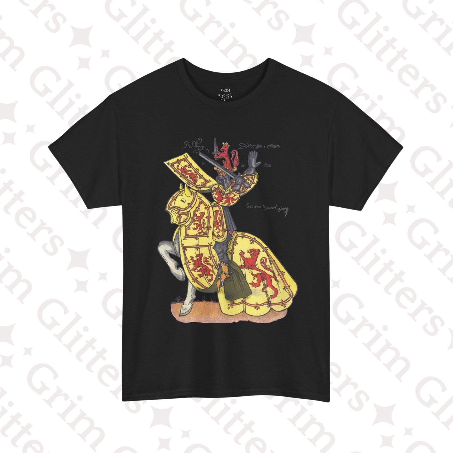 William the Lion T-Shirt: Scottish Medieval Knight, Lion Rampant 2XL