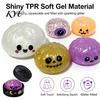 Weiches Knetspielzeug für Angst und Konzentration Halloween-Brötchen mit Dampfer, Sensorischer Fidget Stressball, Gruseliger Geist Dehnbares TPR-Spielzeug Kürbis zur Entspannung