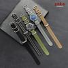 Military Sports Watch Strap Nylon Silver Ring Buckle 18mm 20mm 22mm Man Women for Seiko Ribbed Braid Replace Watch Accessories