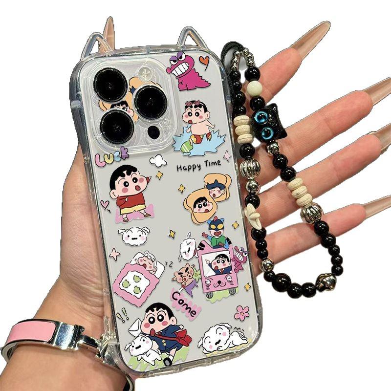 Cat Ear Clear Soft Phone Case for Apple 17PRO, 161513promax, and 12