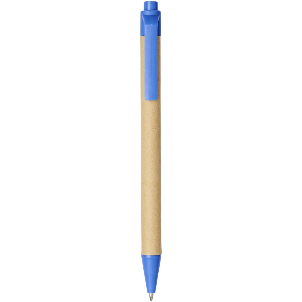 Pen of cardboard recycled and plastic of corn "Berk" (black ink) Blue