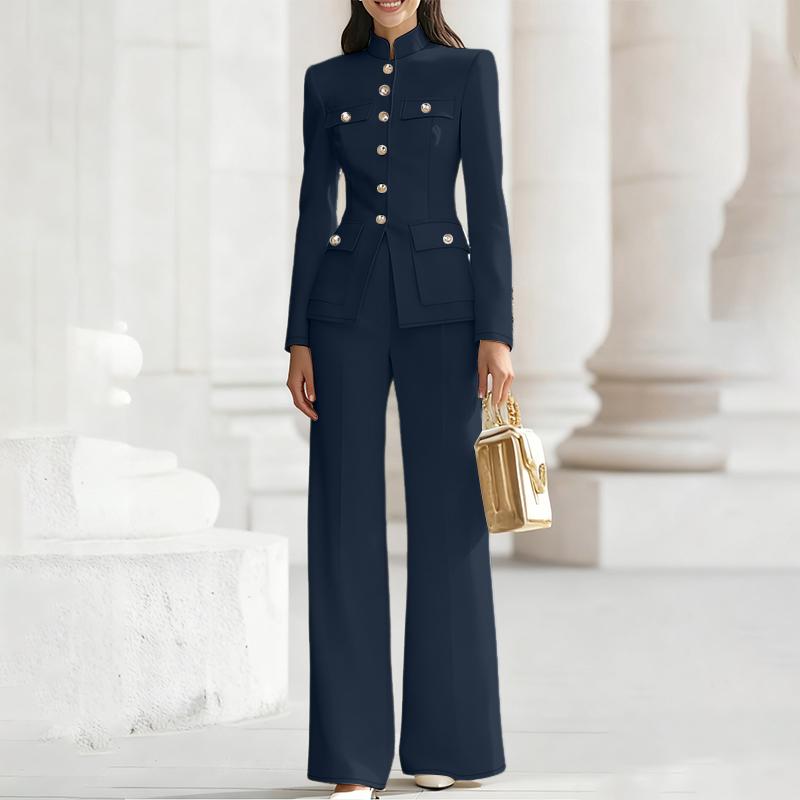 ZANZEA Women Long Sleeve Blouse and Long Pants Casual Two Piece Suit Sets