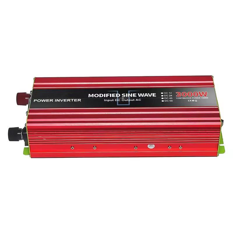 Intelligent Car Home Inverter 12V24V to 220V Outdoor Solar Photovoltaic Car Converter 300w 600w Smart Inverter for Household 110 V&12V&24V&300w красный