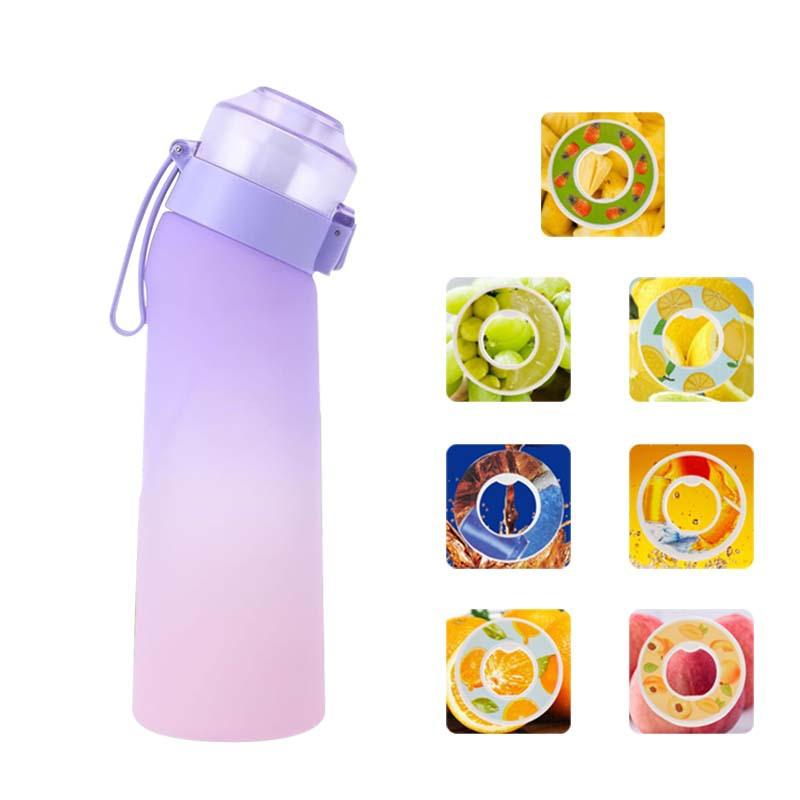 1pc Air Water Bottle With 7pc Random Flavor Pods Portable Transparent With Straw Leak Proof Suitable for Outdoor Sports