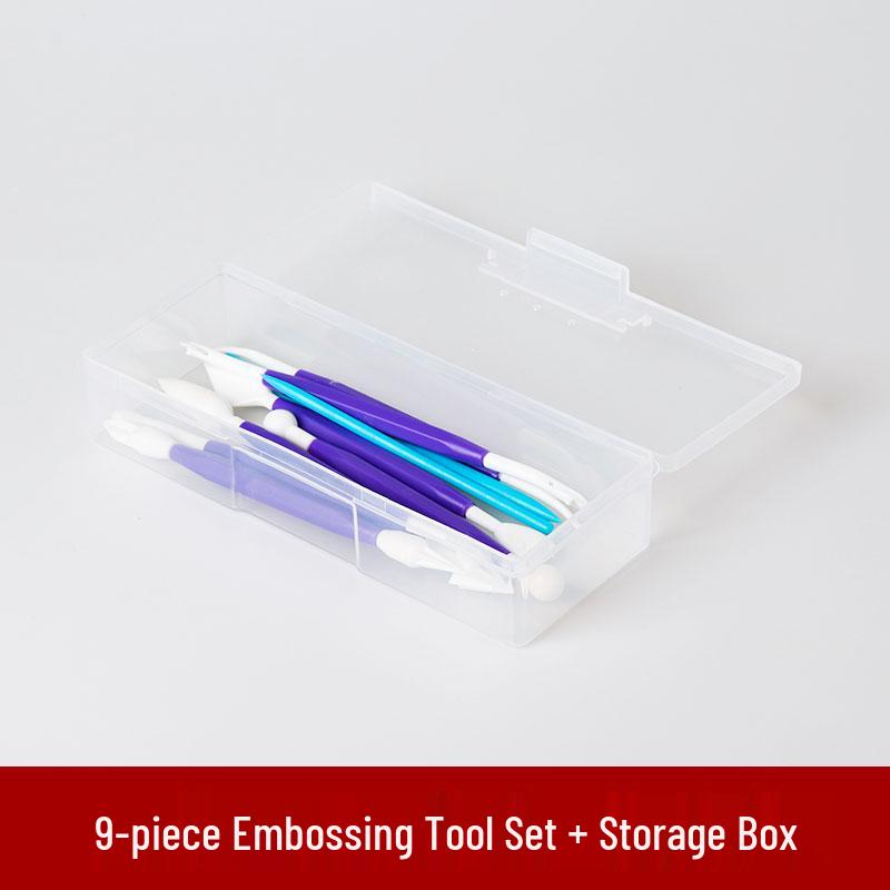 8-Piece Polymer Clay Sculpting Tool Set - Handmade Plastic Embossing Knives for DIY Projects