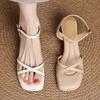 2025 New Summer Square Toe Women Sandals Fashion Ladies Outdoor Dress High Heel Gladiator Sandalias