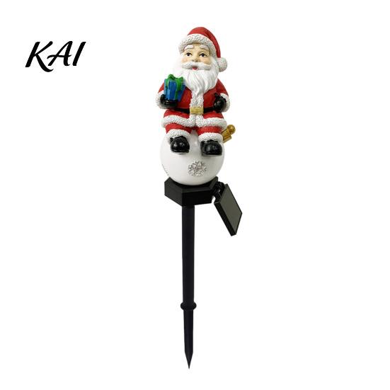 Seasonal Yard Ornaments Solar Garden Stake Light, Waterproof Christmas Outdoor LED Lamp with Warm Powered Path Lights Glow, Decorative