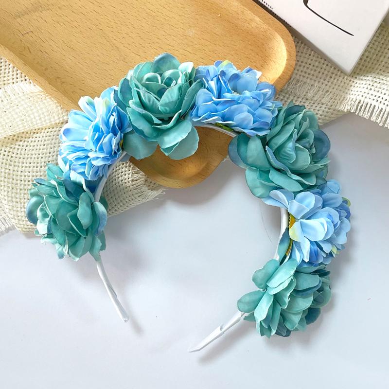 Floral Headband For Women Girls Artificial Bohemian Flower Crown Fashion Hair Accessory For Wedding Festival Party