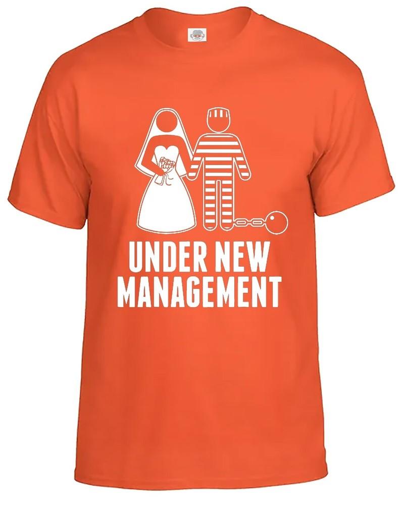 New under new management wedding tshirt mens funny party husband groom tee top 2XL