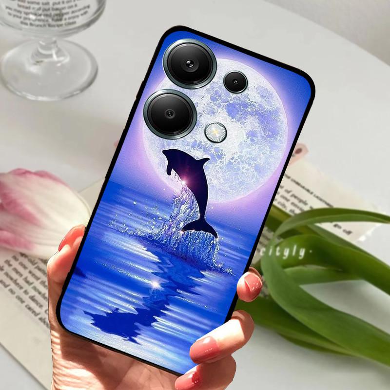 For Xiaomi Poco M6 Pro 4G Case PocoM6 Pro Shockproof Soft TPU Silicone Phone Cover For Poco M6 Pro 4G Funda Capa Cartoon Shells