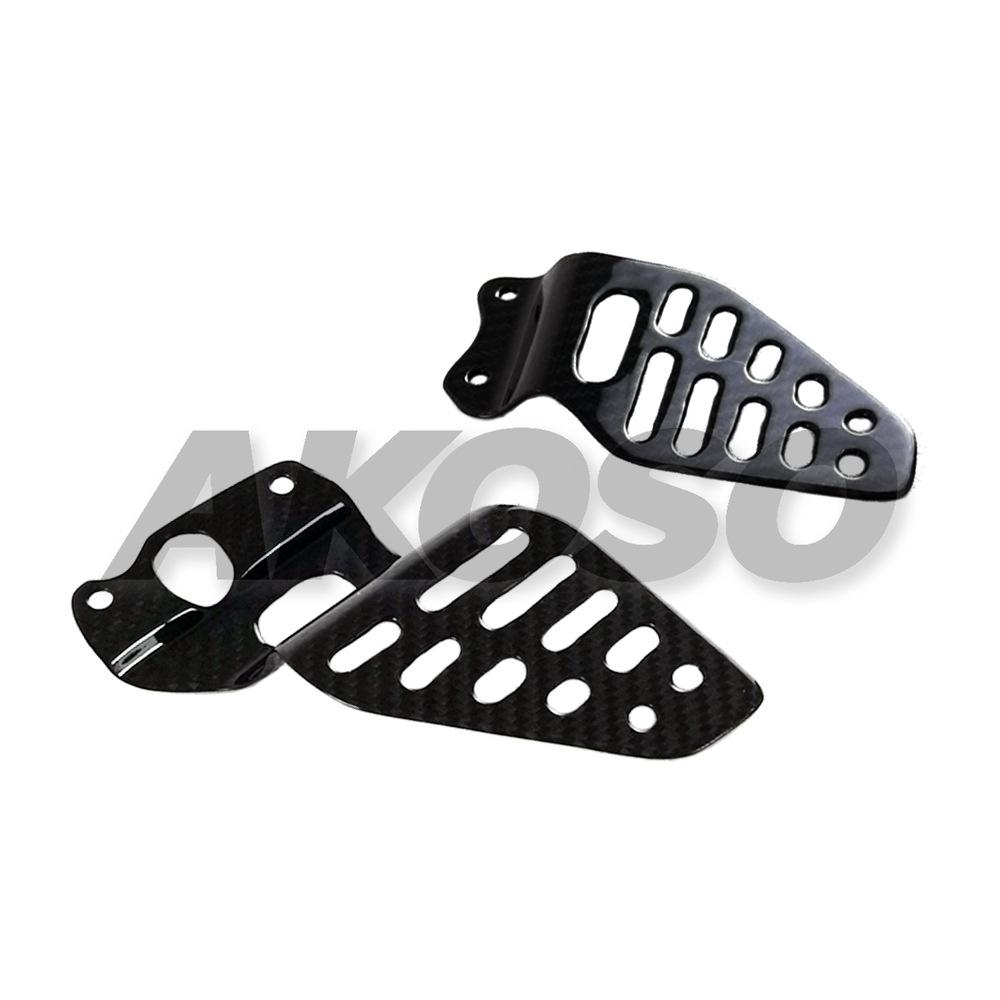 Yamaha R6 Carbon Fiber Foot Peg Covers for 2017+ Models - Motorcycle Accessories