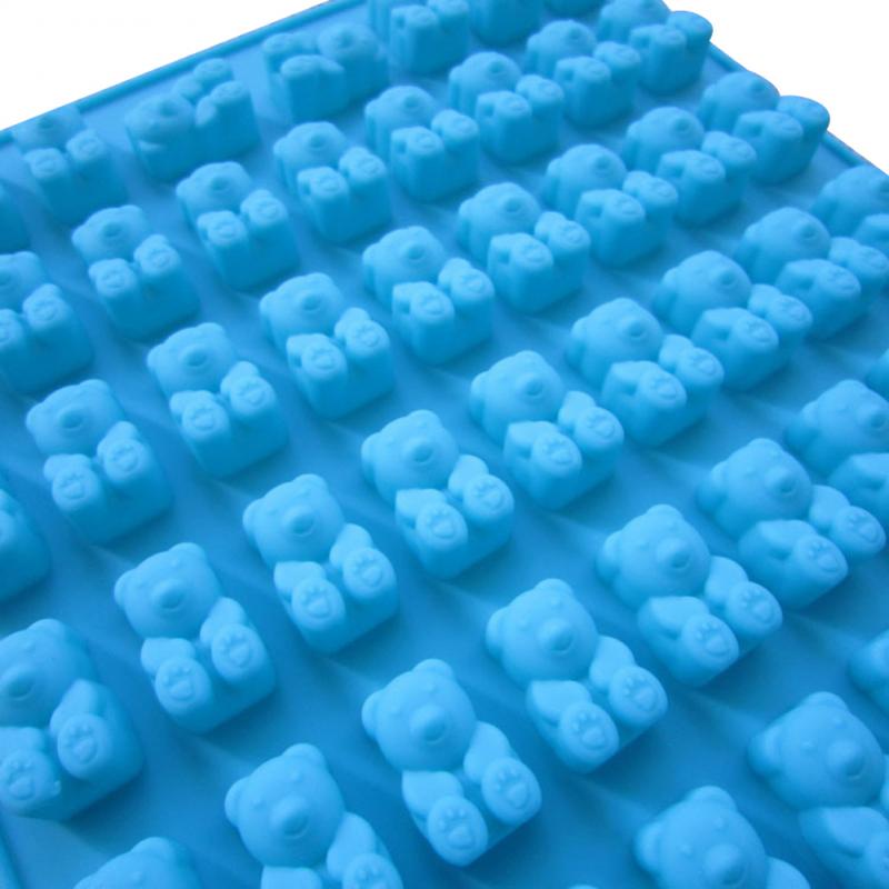 Silicone Gummy Bear Chocolate Mold Candy Maker Ice Tray Jelly Moulds 50 Cavity Bakeware Cake Tools Kitchen Gadgets