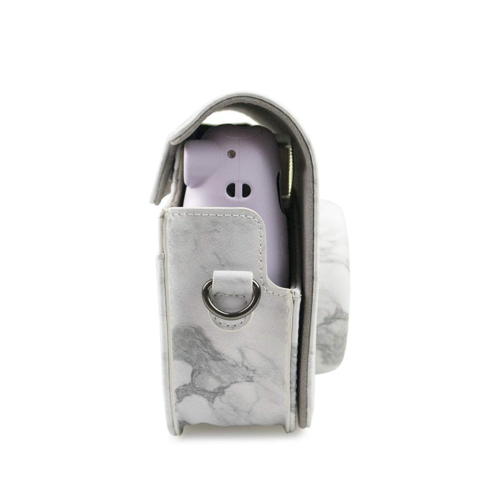 Kinokoo instax Fujifilm instax mini11 husă instax mini11 husă cameră instax husă protectoare cu curea de umăr husă din piele PU, (marmură gri)