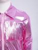 Girls Dance Jacket Metallic Tassel Design Turn Down Collar Long Sleeve Zipper Fringe Party Top