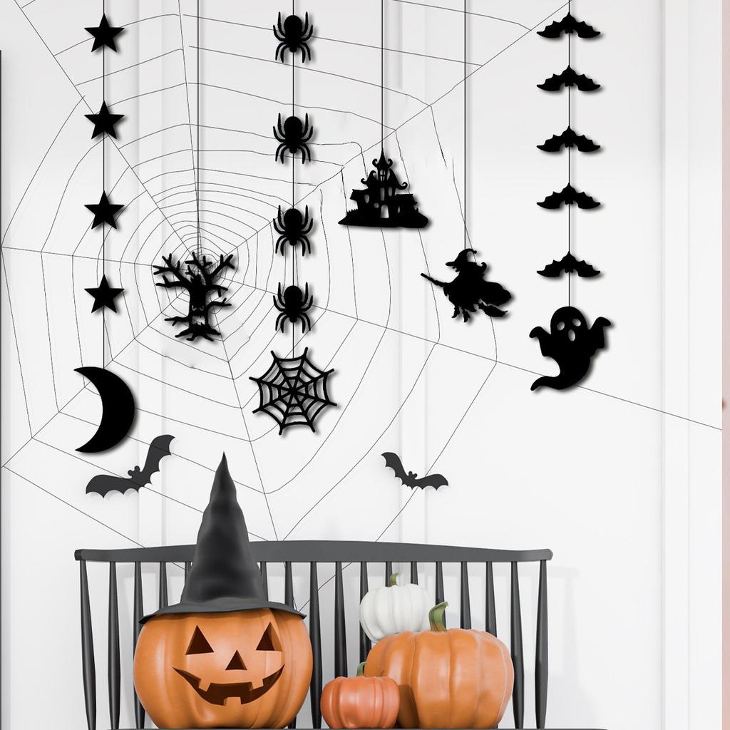 6 st/set Halloween Spöke Häxa Hängande Hänge Dekoration Hem Bus Eller Godis Rekvisita Halloween DIY Hängande Rekvisita